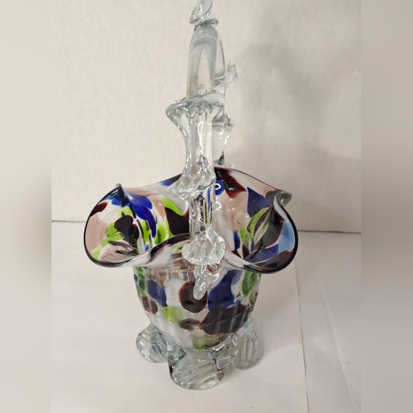 Beautiful Glass Vintage Austrian Posy Basket.  Gorgeous Gift. - Picture 2 of 10